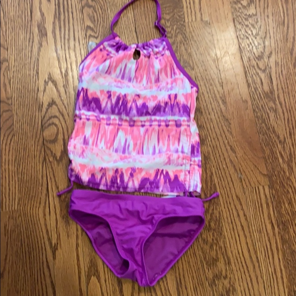 Girls tankini tye dye bathing suit